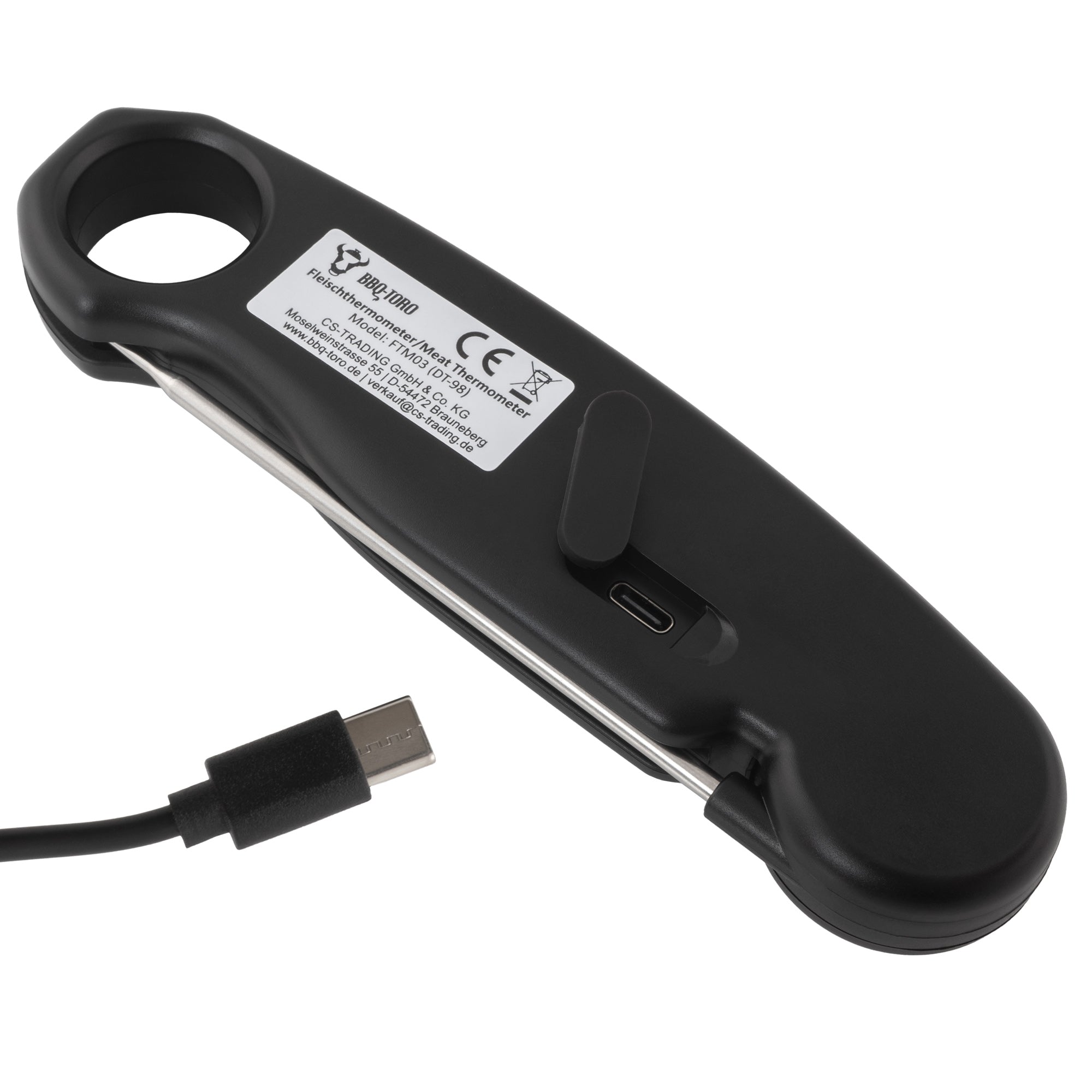 Thermomètre de cuisson numérique rechargeable pour barbecue, de -50 °C à 300 °C, avec écran LCD.