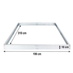 Greenhouse, 310 x 190 cm, 6 mm panels, approx. 5.90 m², aluminum