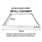 Greenhouse, 310 x 190 cm, 6 mm panels, approx. 5.90 m², aluminum