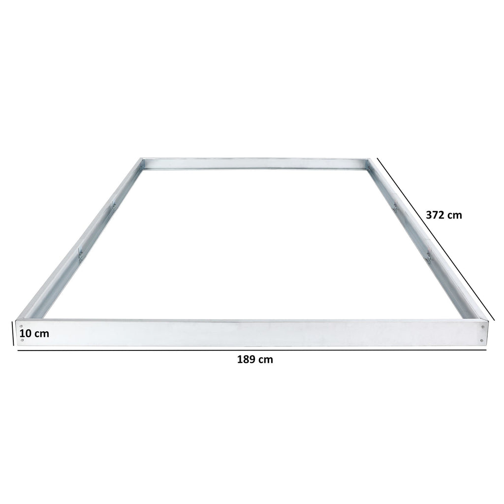 Fundamentrahmen, 372 x 189 x 10 cm, verzinktes Stahlfundament