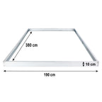 Greenhouse, 380 x 190 cm, 6 mm panels, 7.22 m², aluminum