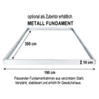 Greenhouse, 380 x 190 cm, 6 mm panels, 7.22 m², aluminum
