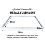 Greenhouse, 250 x 190 cm, 4 mm panels, aluminum