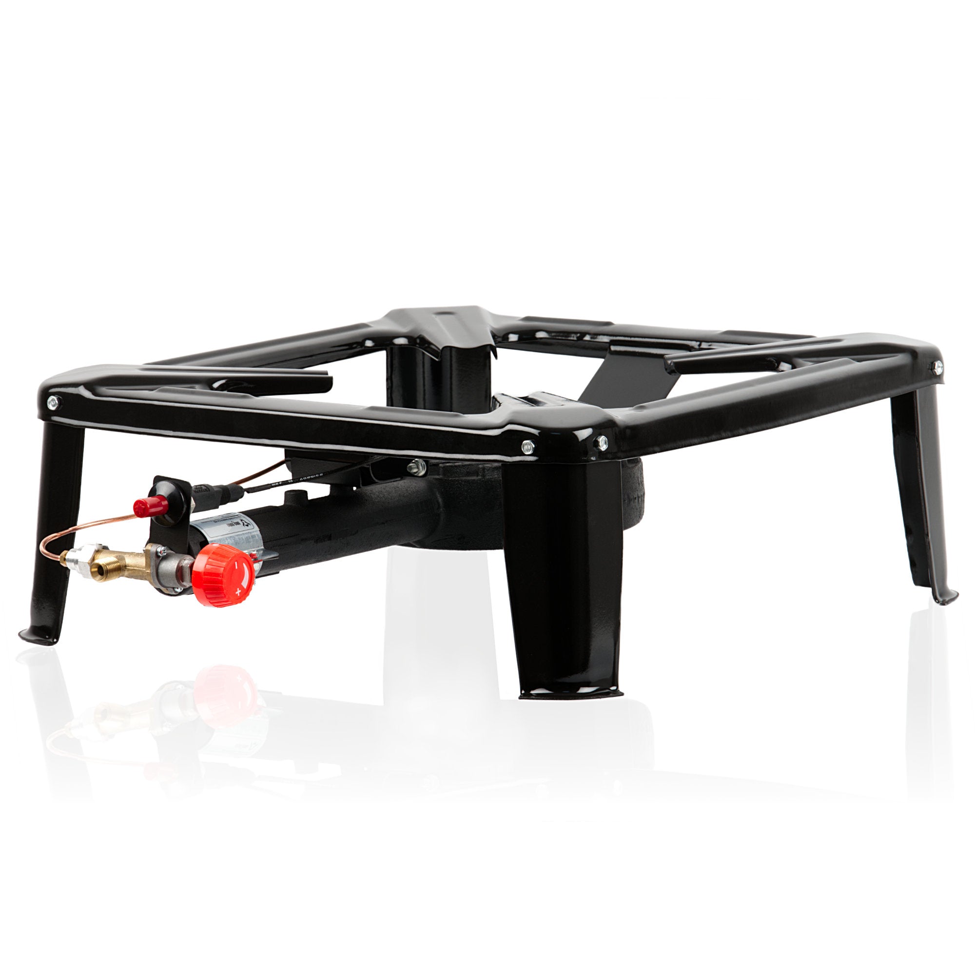 Cuisinière à gaz en fonte, brûleur à gaz à 1 anneau, avec allumeur piézoélectrique, 40 x 40 x 15 cm