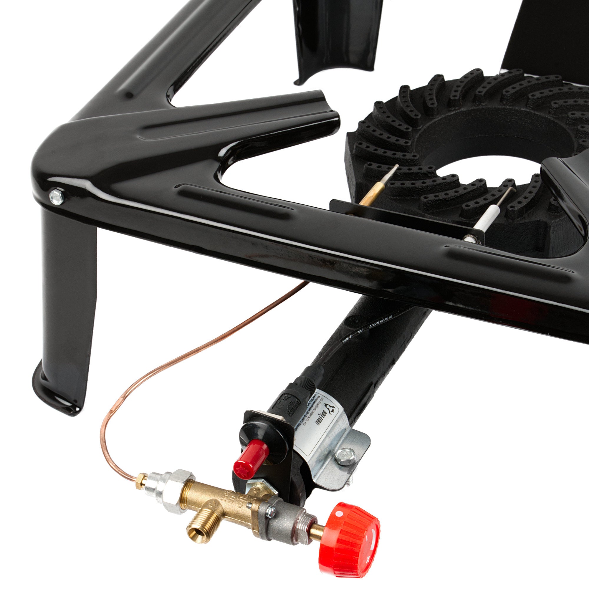 Cuisinière à gaz en fonte, brûleur à gaz à 1 anneau, avec allumeur piézoélectrique, 40 x 40 x 15 cm