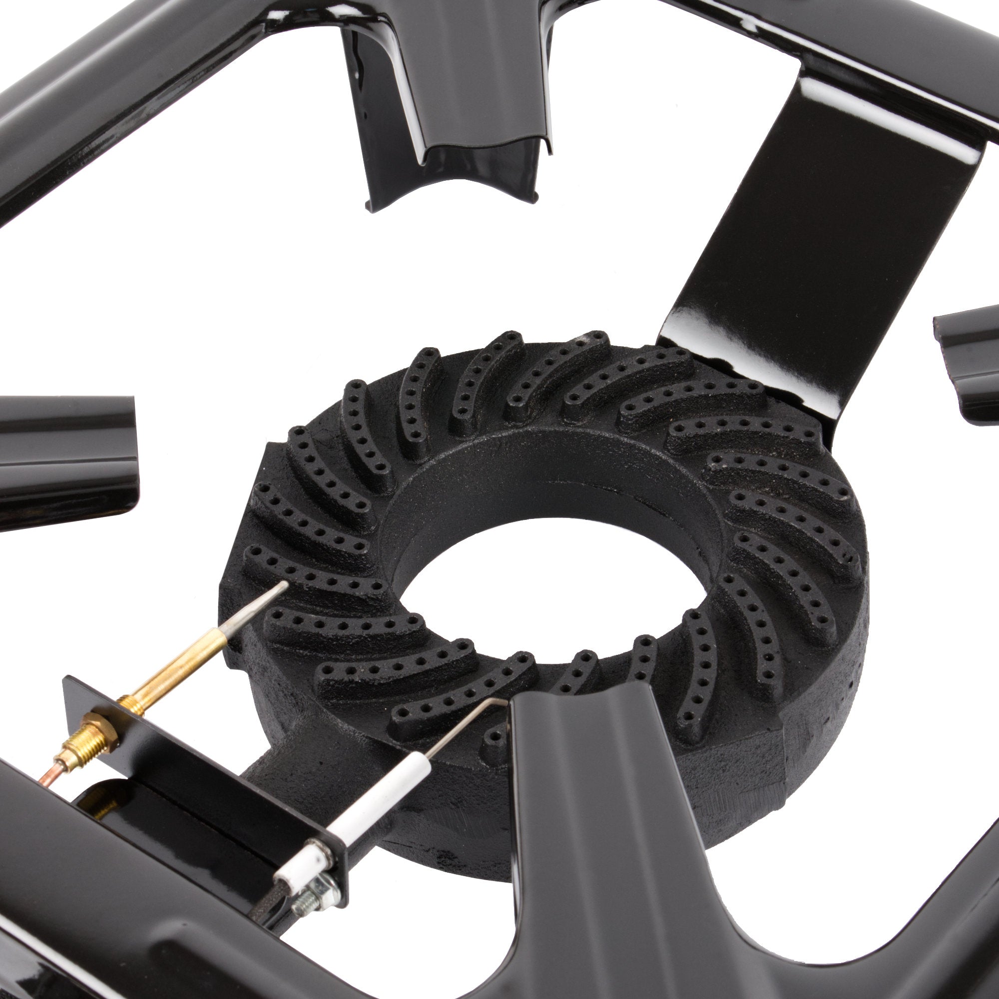 Cuisinière à gaz en fonte, brûleur à gaz à 1 anneau, avec allumeur piézoélectrique, 40 x 40 x 15 cm