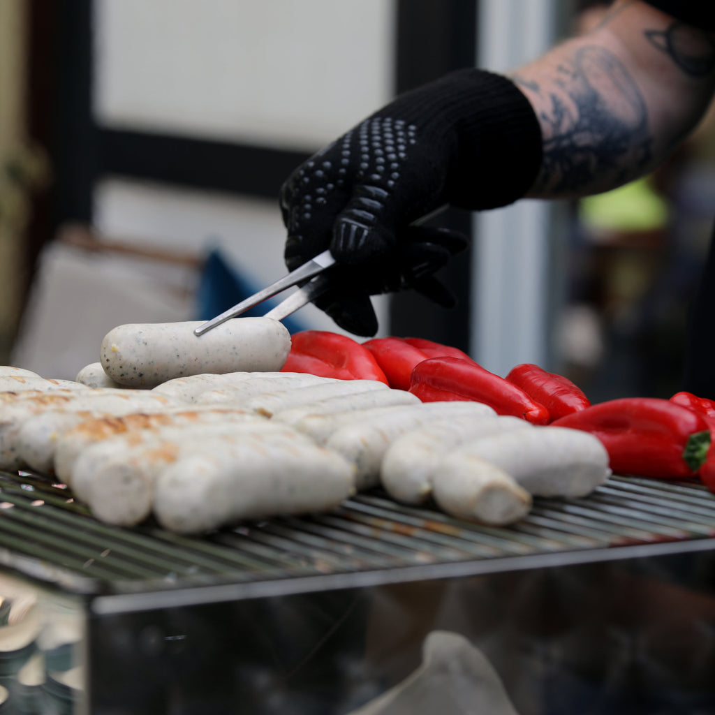 Plaque de cuisson professionnelle en acier inoxydable, 3 brûleurs, 64 x 52 x 27 cm, avec poêle émaillée.