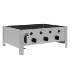 Plaque de cuisson professionnelle, acier inoxydable, 3 brûleurs, 64 x 52 x 27 cm