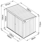 Armoire de jardin, 158 x 101 x 134 cm, grilles de ventilation incluses