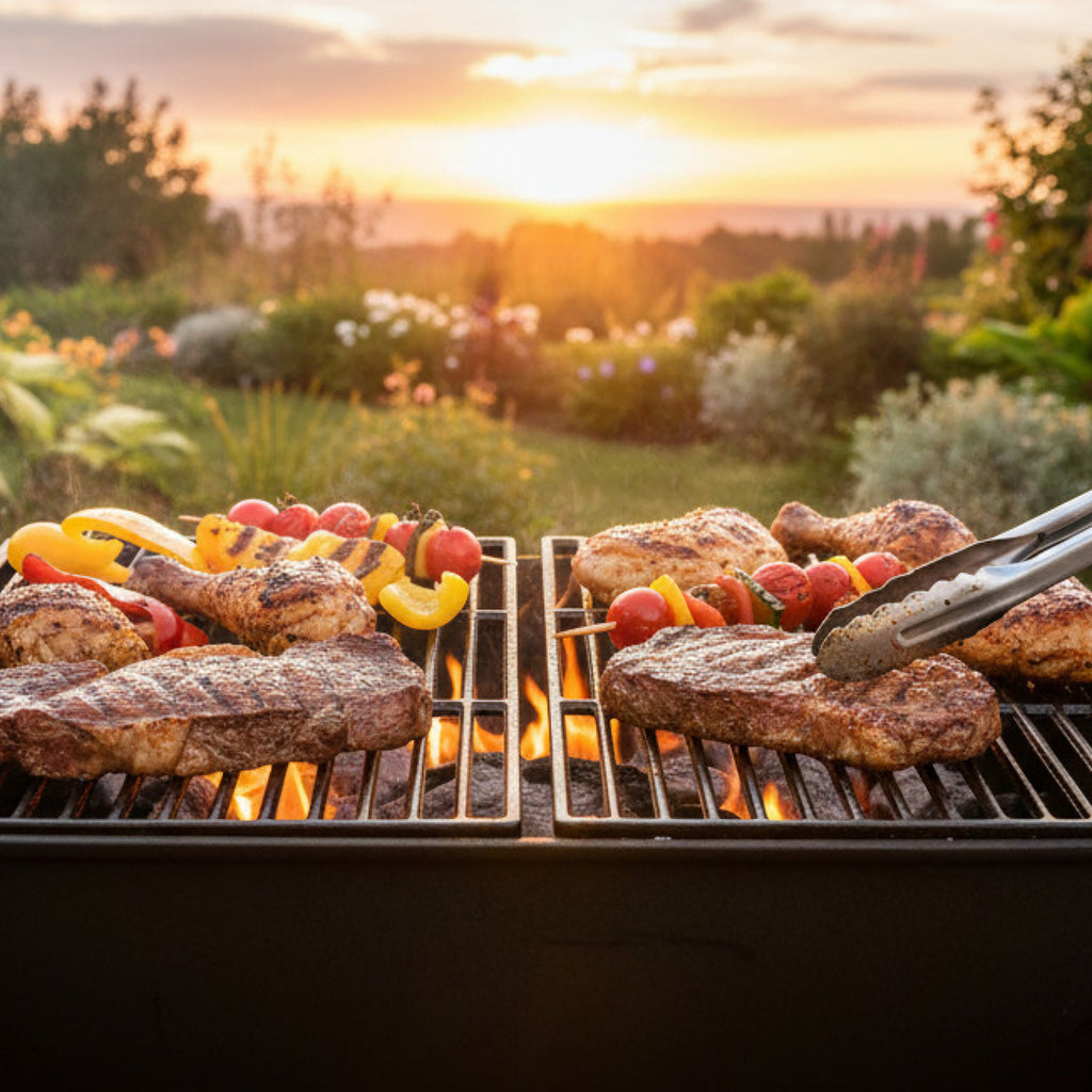 Grille de barbecue en fonte, lot de 2, 55 x 41,5 cm