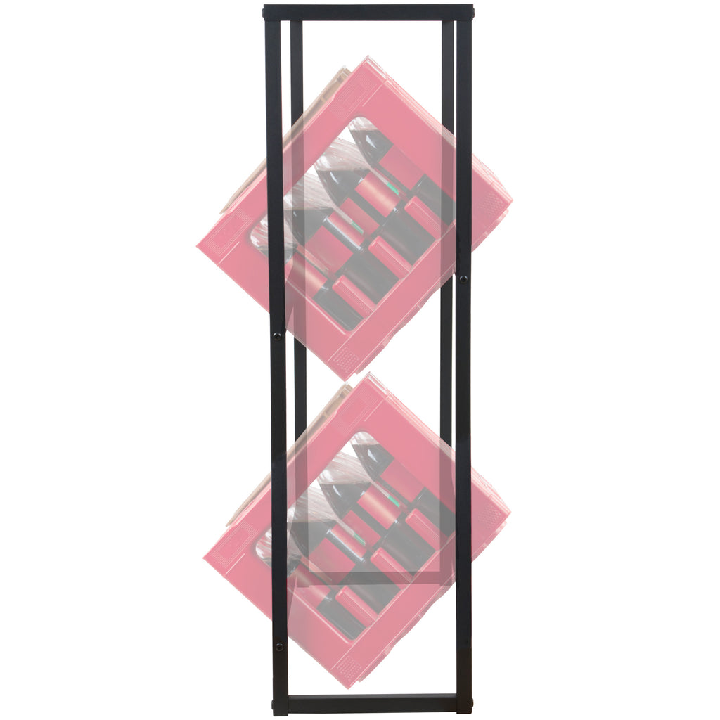 Beverage crate rack, 6 crates, with shelf