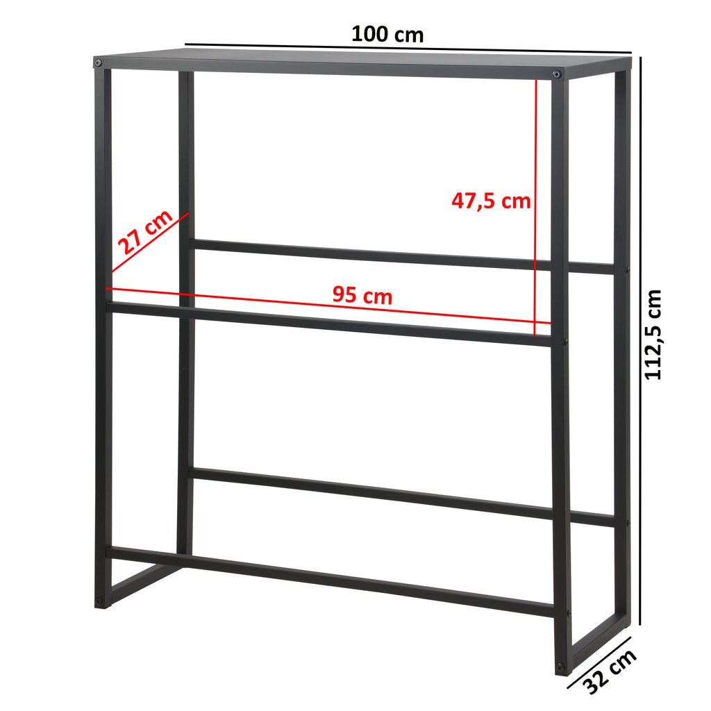Beverage crate rack, 6 crates, with shelf