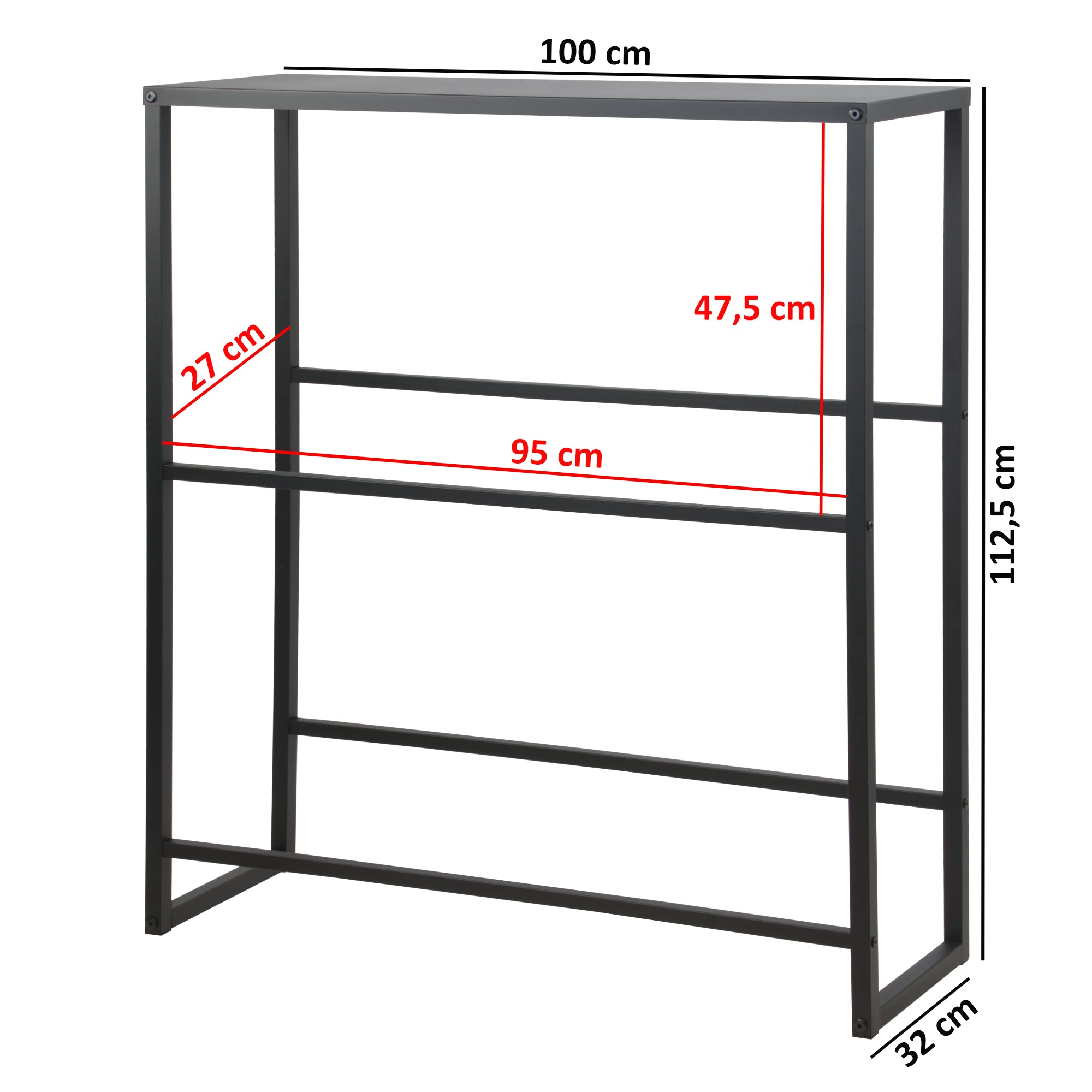 Beverage crate rack, 6 crates, with shelf