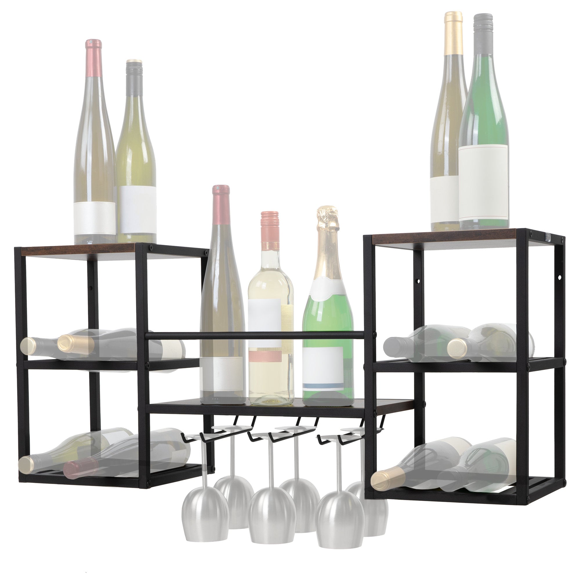 Wall-mounted wine rack