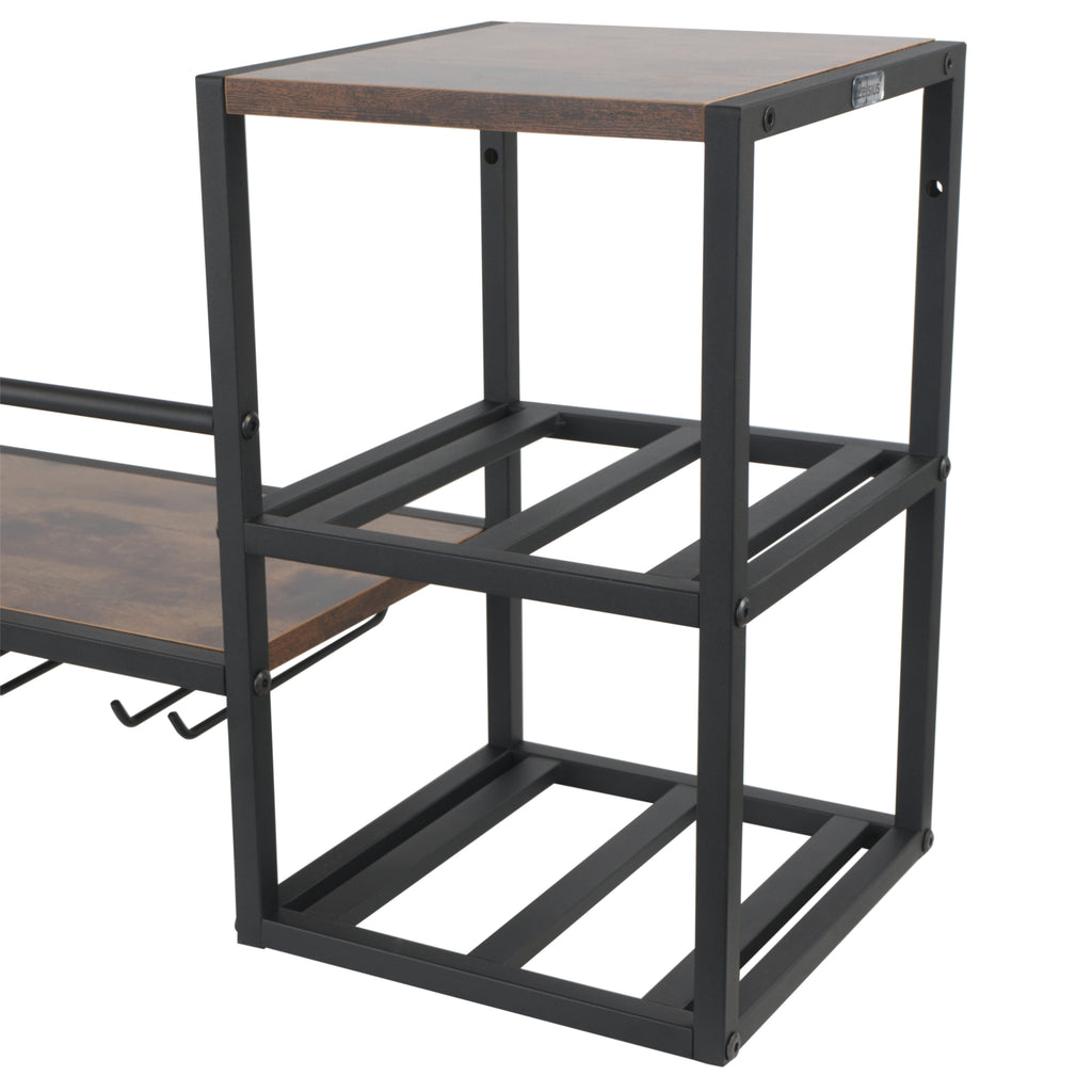 Weinregal, Wandmontiert