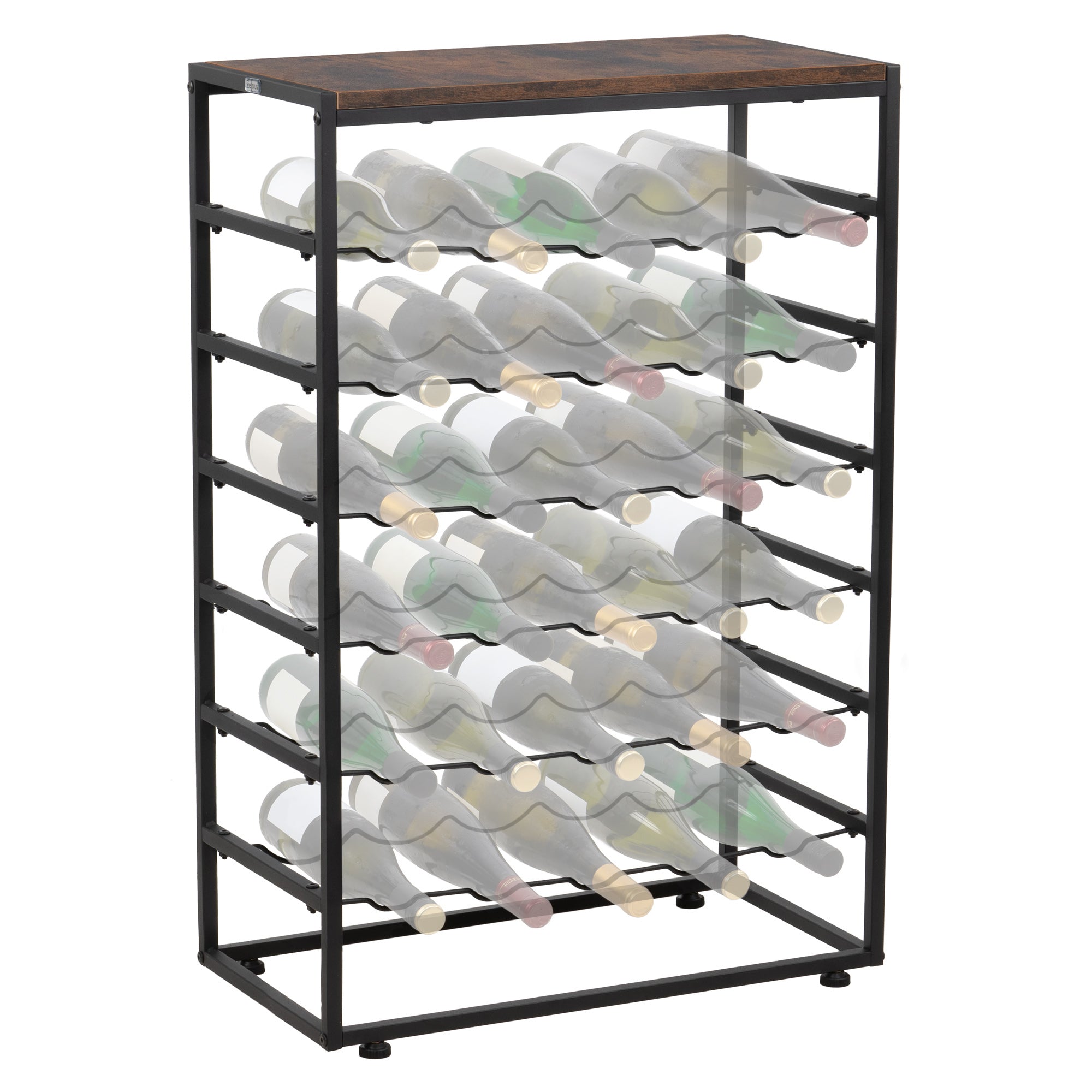 Wine rack, 30 wine bottles, with storage space