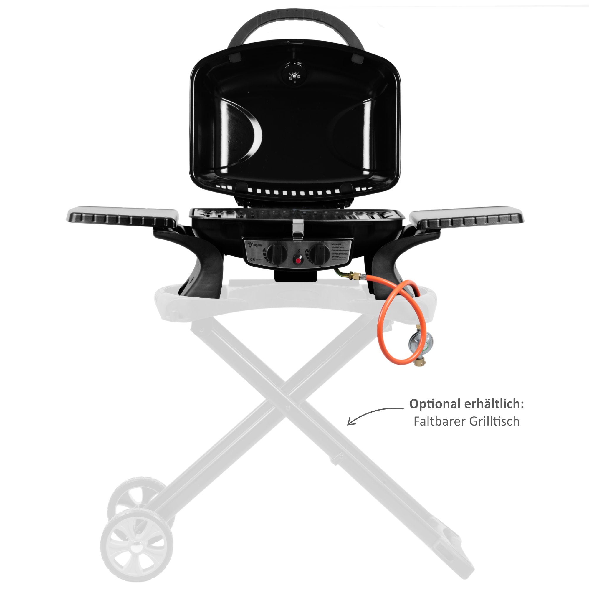 Tabletop gas grill, 2 burners, portable