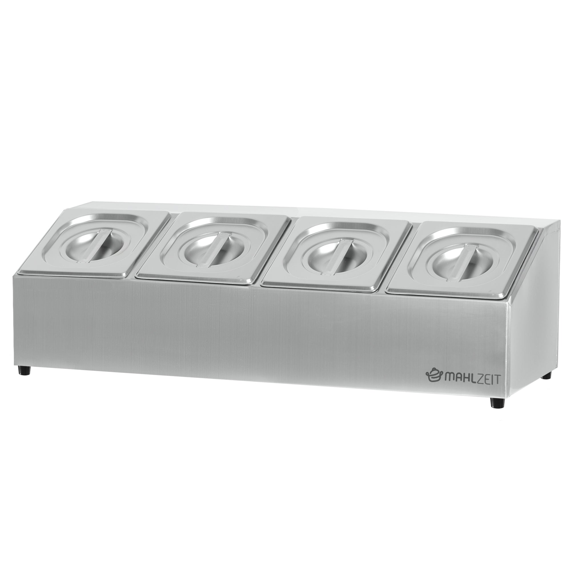 Récipient à ingrédients en acier inoxydable, couvercle amovible, avec pieds en caoutchouc