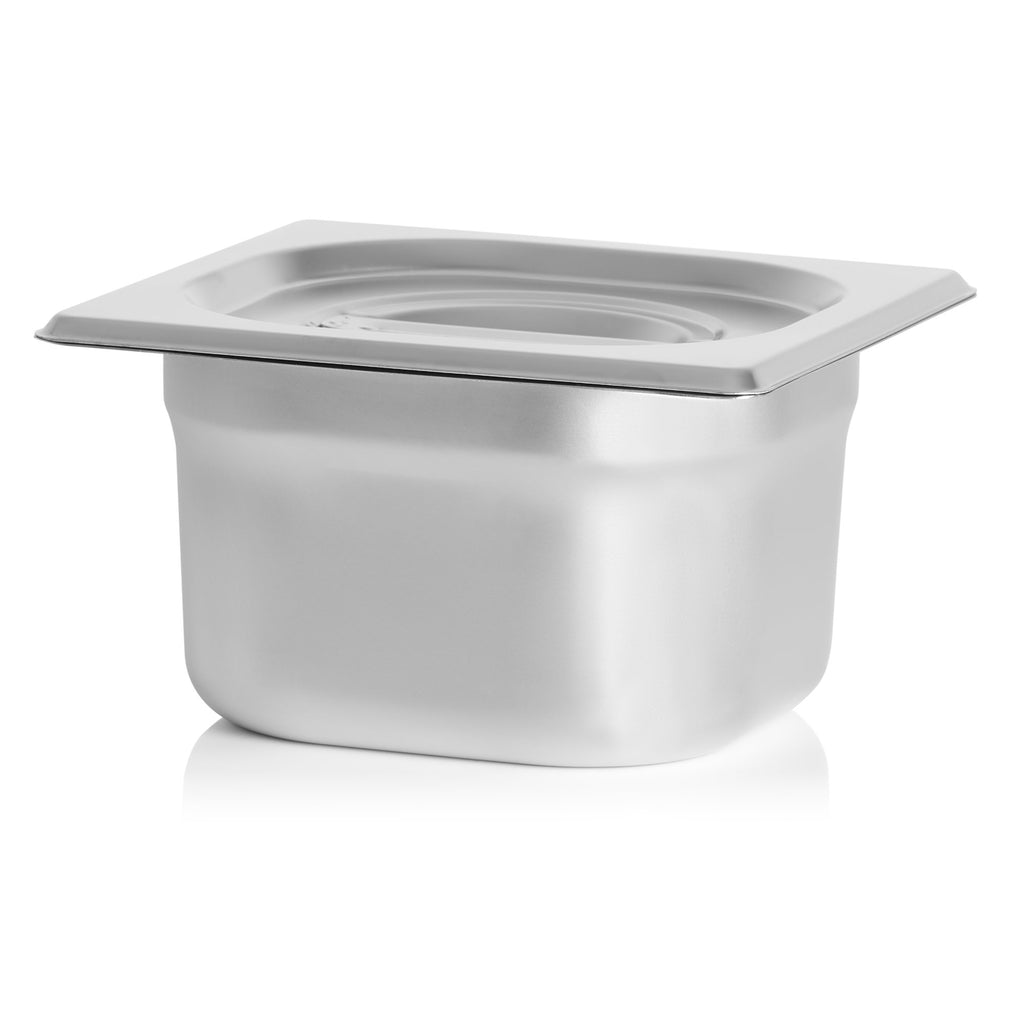 Récipient à ingrédients en acier inoxydable, couvercle amovible, avec pieds en caoutchouc