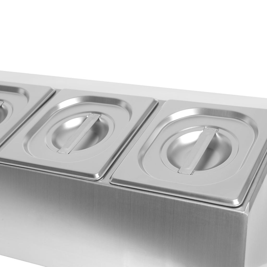 Récipient à ingrédients en acier inoxydable, couvercle amovible, avec pieds en caoutchouc