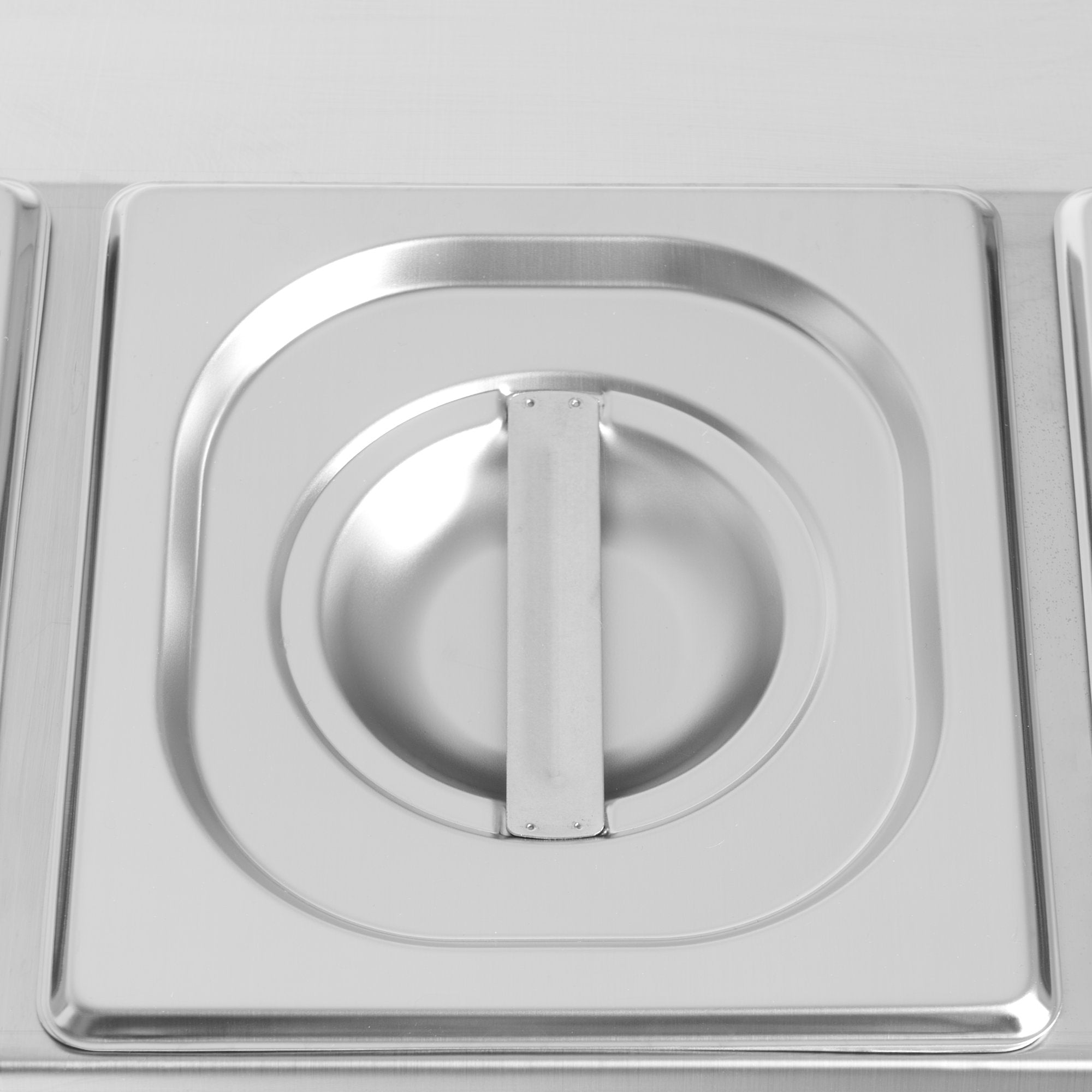 Récipient à ingrédients en acier inoxydable, couvercle amovible, avec pieds en caoutchouc