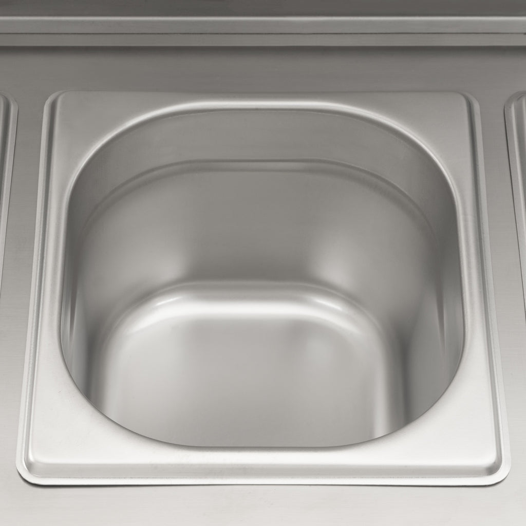 Récipient à ingrédients en acier inoxydable, couvercle à charnière, avec pieds en caoutchouc