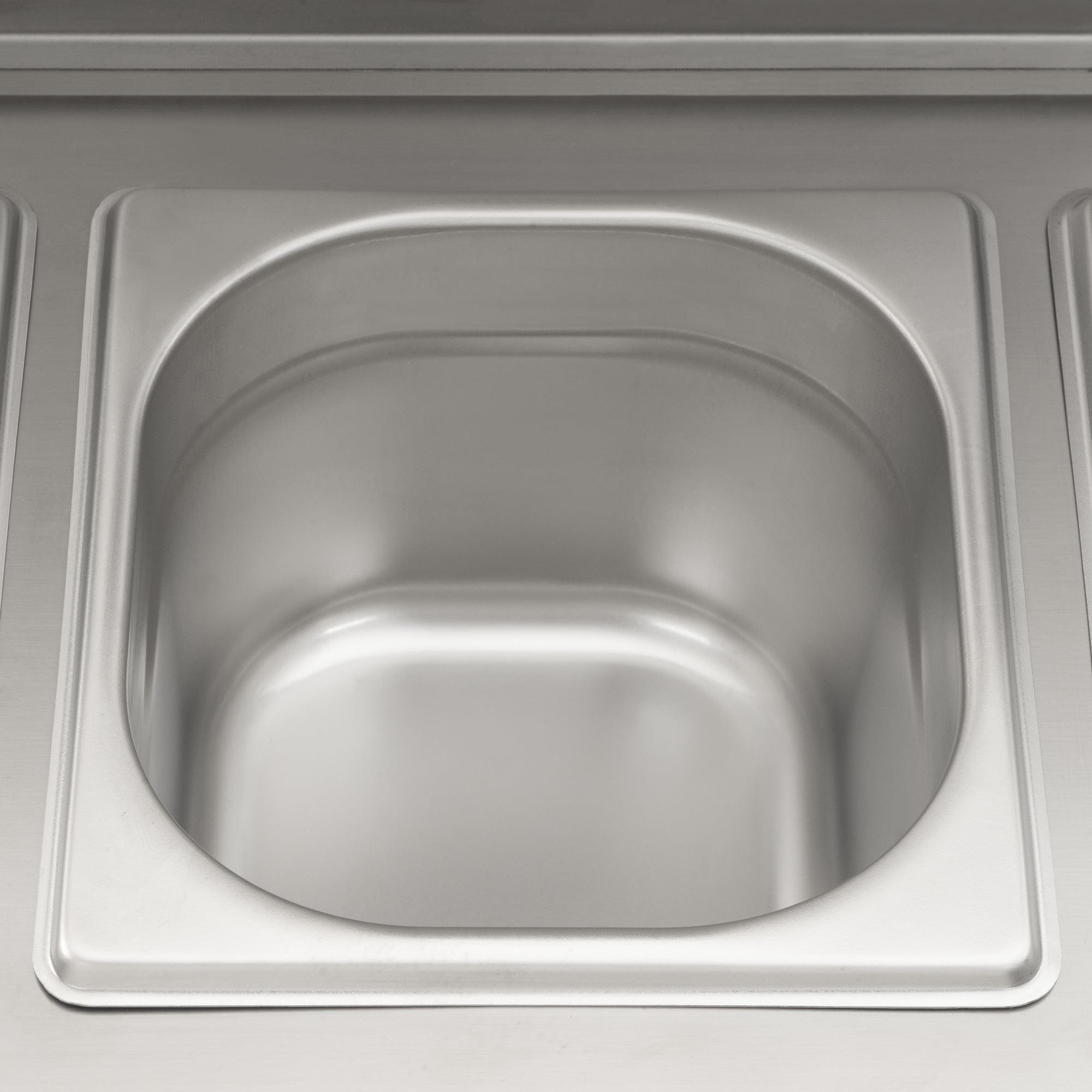 Récipient à ingrédients en acier inoxydable, couvercle à charnière, avec pieds en caoutchouc