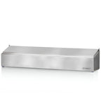 Ingredient container, stainless steel, hinged lid, with rubber feet