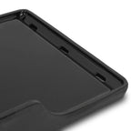 Plancha, 25,5 x 42,5 cm, en fonte émaillée, avec grille.