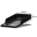 Plancha, 25,5 x 42,5 cm, en fonte émaillée, avec grille.