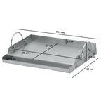Plancha en acier inoxydable, avec poignées et égouttoir