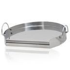 Plancha, Ø 55 cm, acier inoxydable, idéale pour les barbecues à charbon de 57 cm