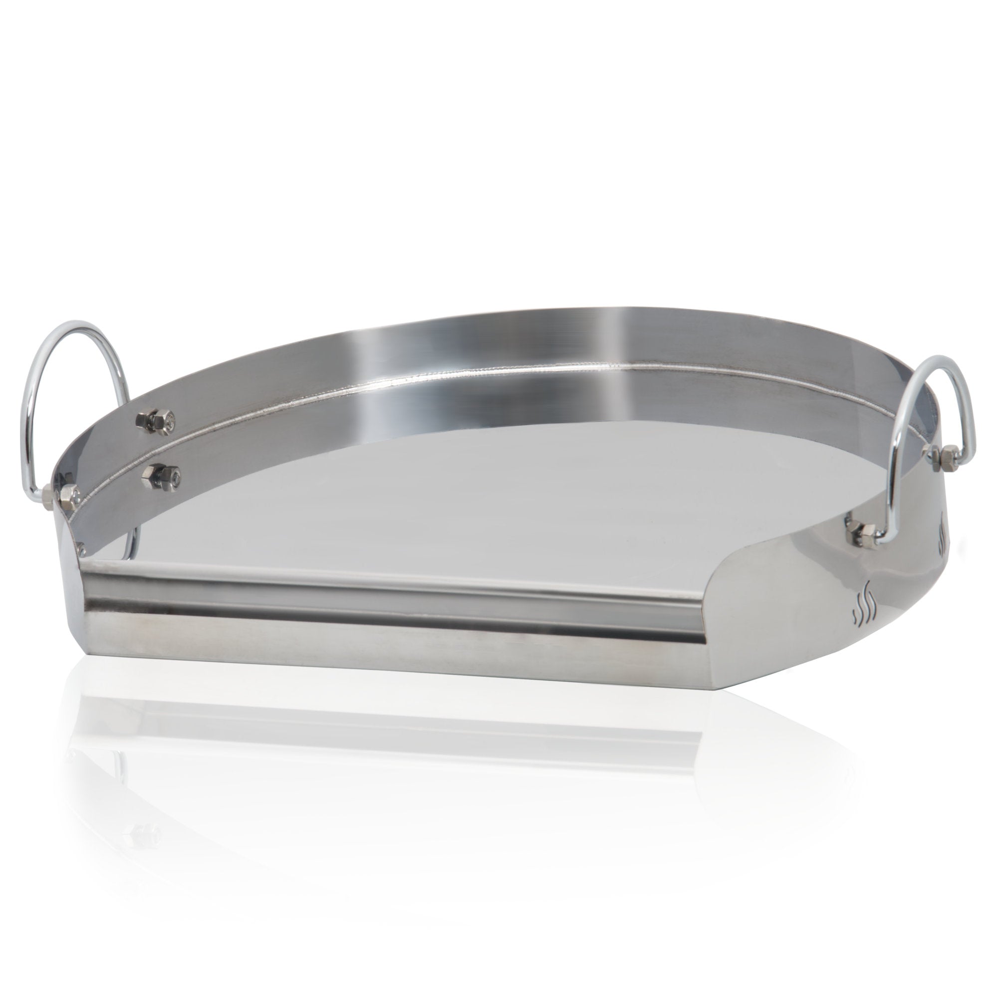 Plancha, Ø 55 cm, acier inoxydable, idéale pour les barbecues à charbon de 57 cm