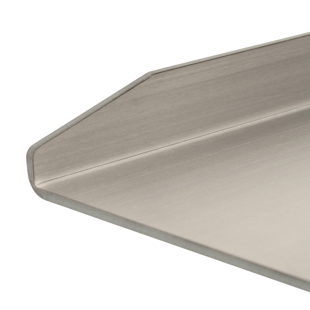 Plancha en inox avec égouttoir d'angle et plateau de cuisson