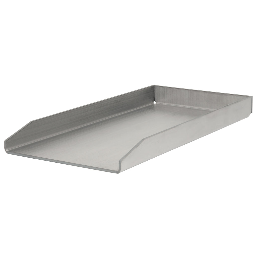 Plancha, stainless steel, with corner drain, grill tray