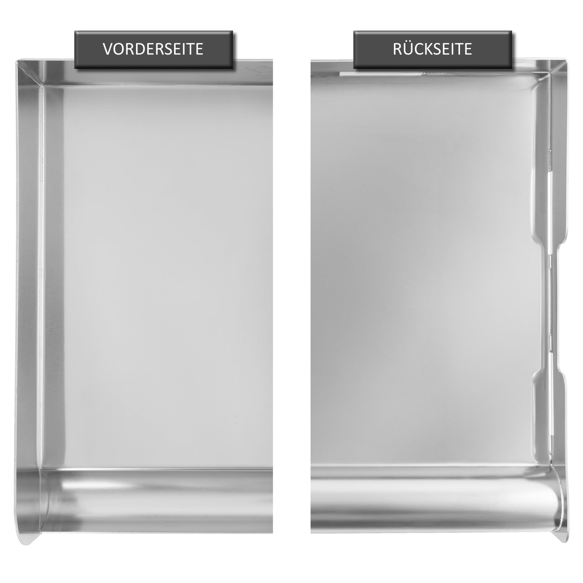 Plancha en acier inoxydable, comprenant spatule et rigole d'égouttage, plateau de cuisson