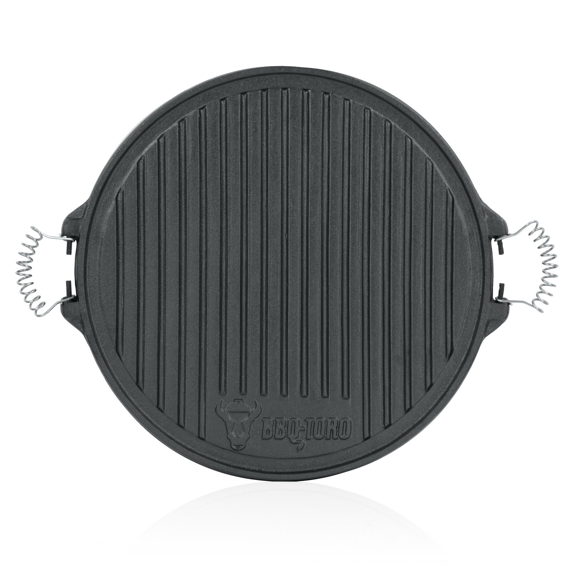 Assiette réversible en fonte émaillée, avec poignées