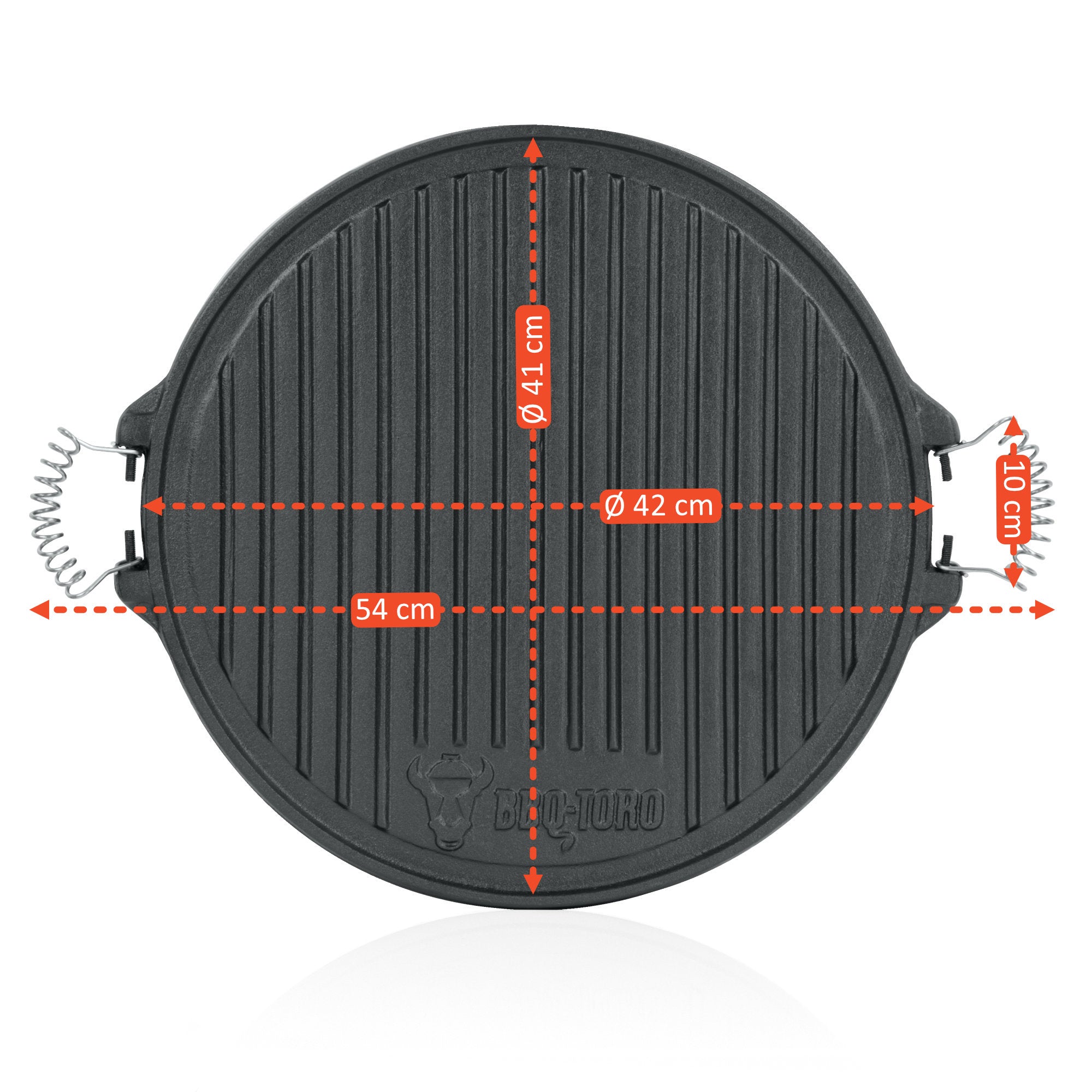 Assiette réversible en fonte émaillée, avec poignées