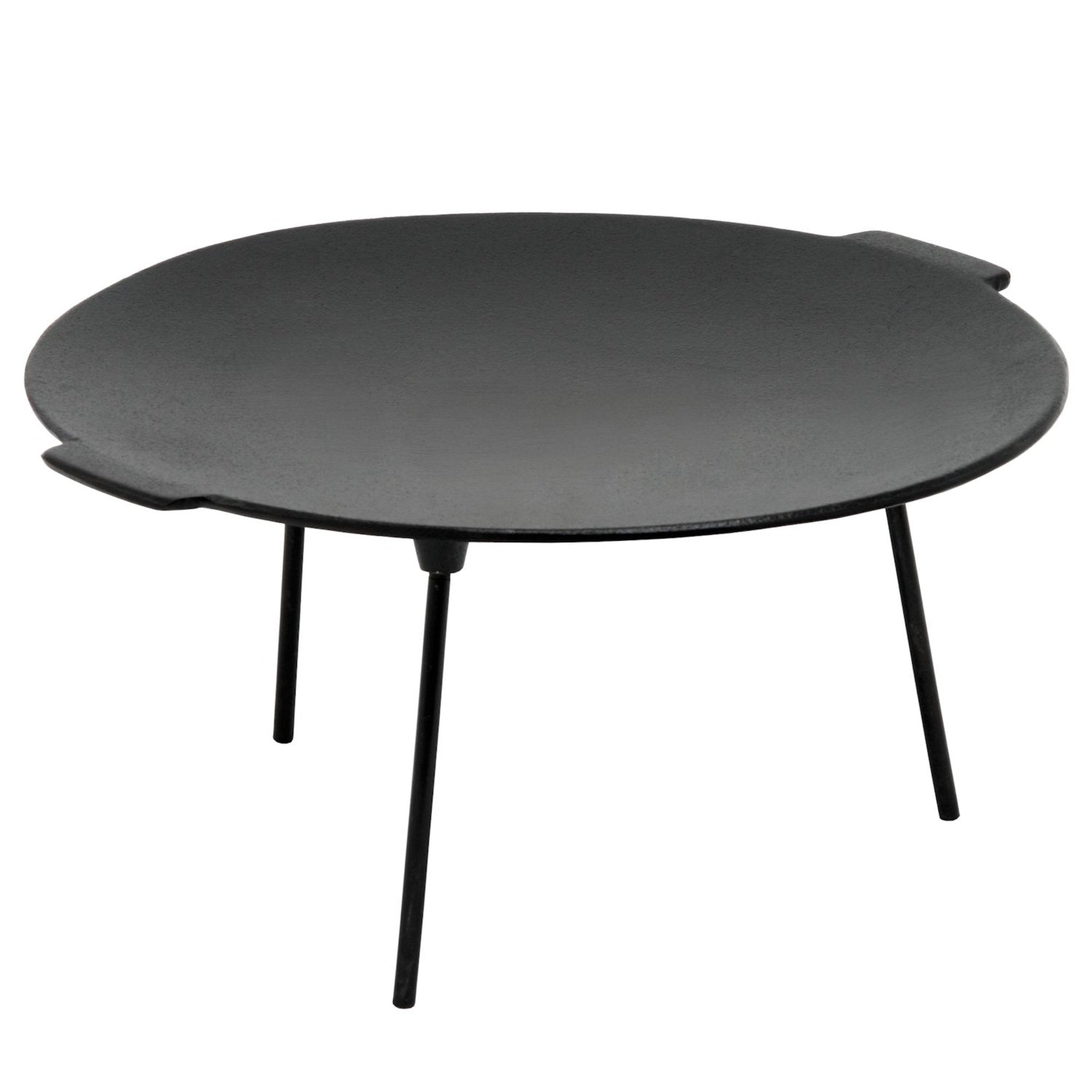 Plaque de cuisson en fonte, à 3 pieds, ronde