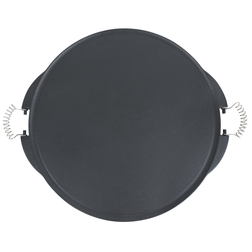 Reversible plate, cast iron, enamelled, with handles