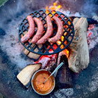 Grille de barbecue en fonte, à 3 pieds, ronde
