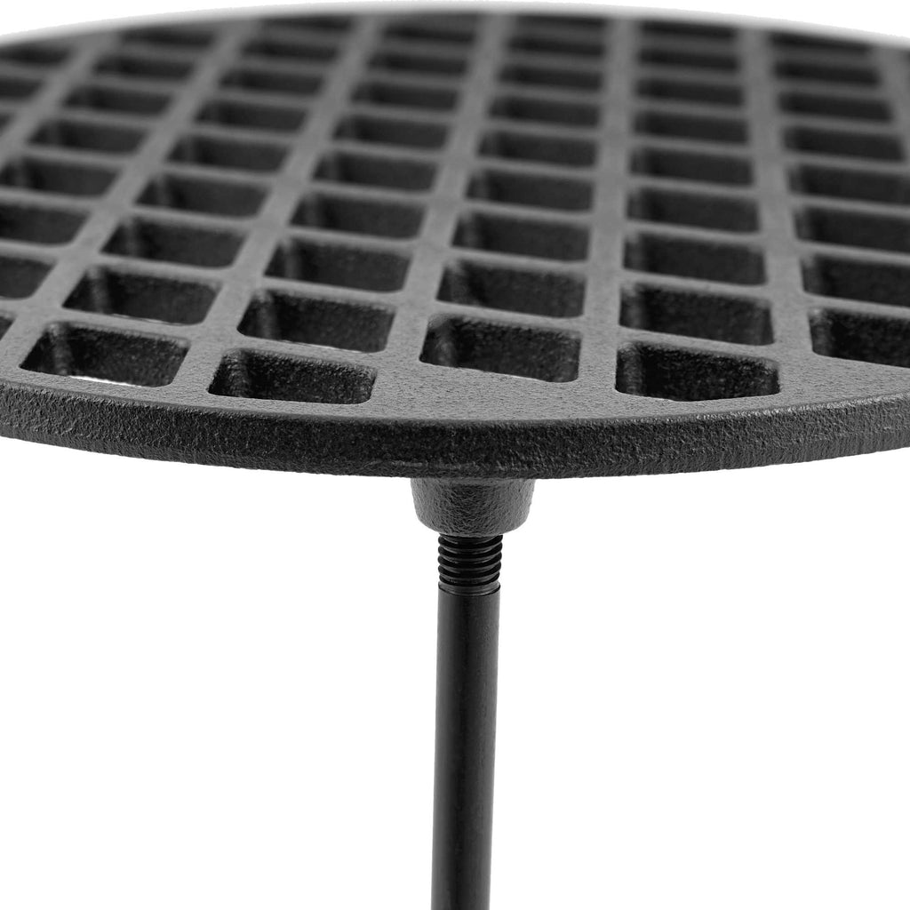 Grille de barbecue en fonte, à 3 pieds, ronde