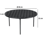 Grille de barbecue en fonte, à 3 pieds, ronde