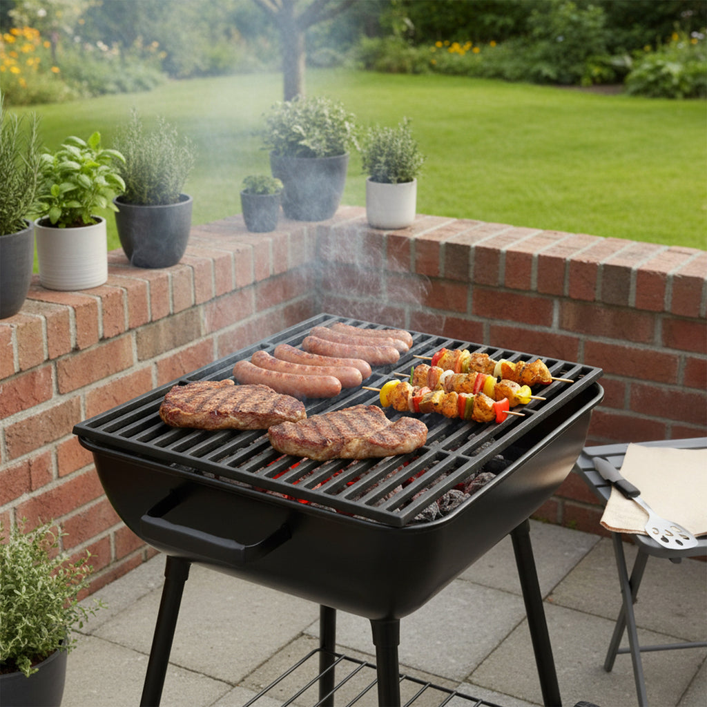 Grill grate, cast iron, enamelled