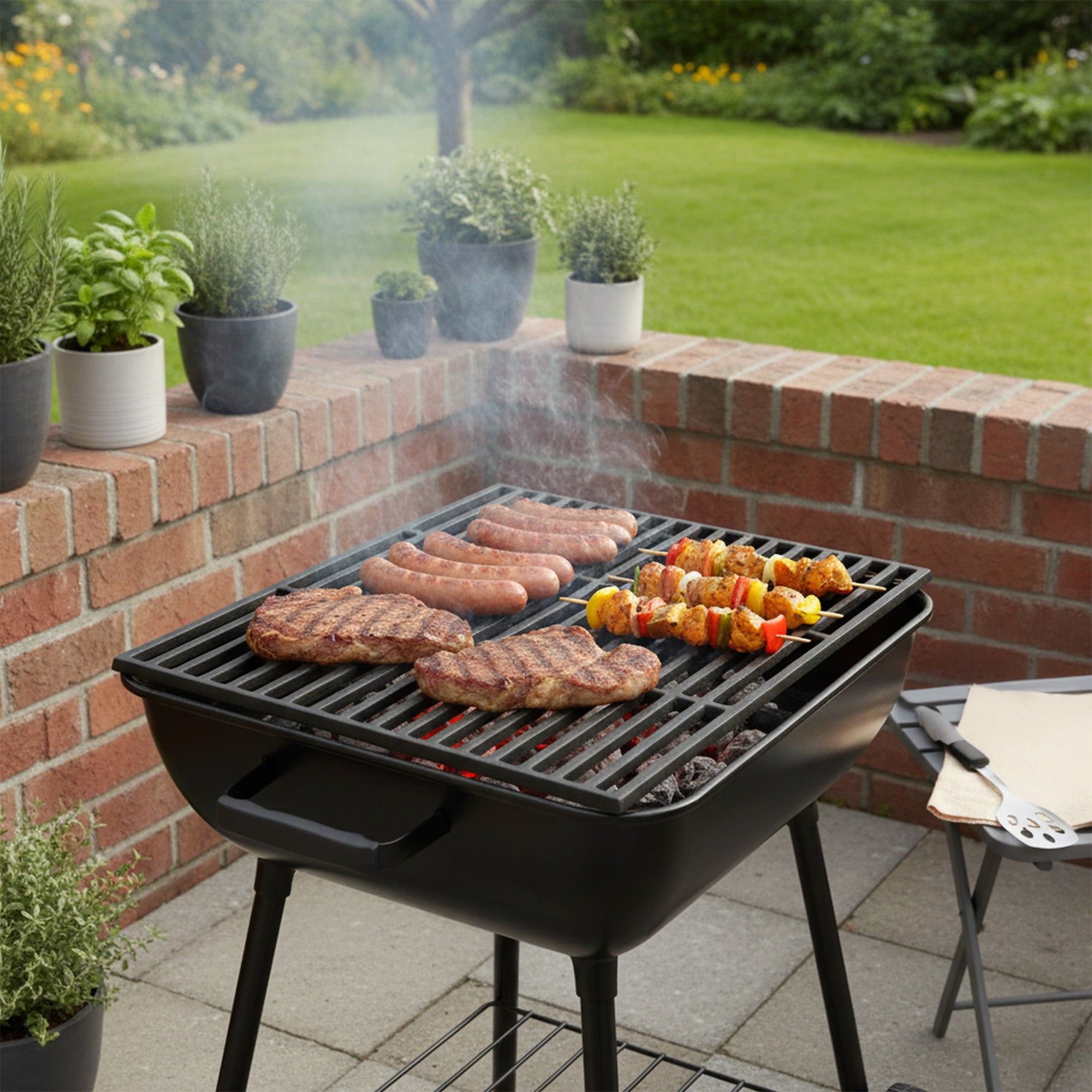 Grille de barbecue en fonte émaillée