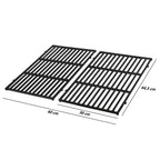 Grille de barbecue, lot de 2, en fonte