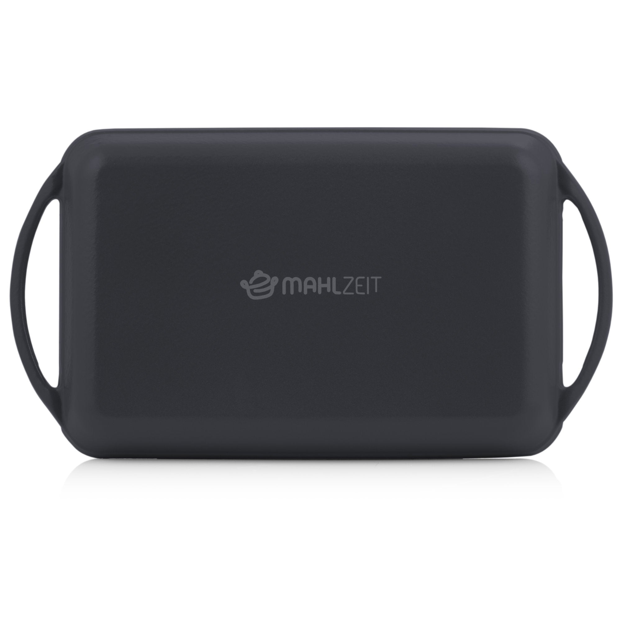 Griddle plate, 39.5 x 22 x 3.5 cm, cast iron, enamelled, including two handles