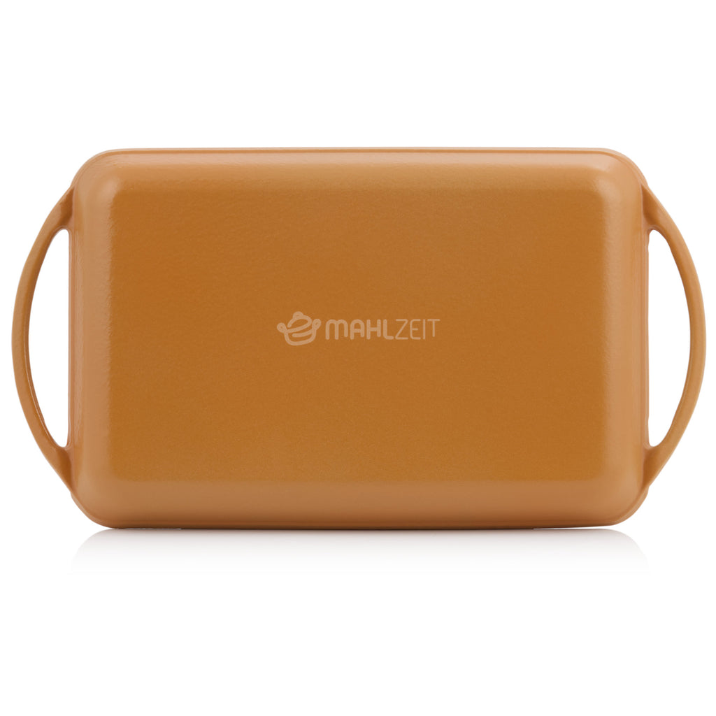 Griddle plate, 39.5 x 22 x 3.5 cm, cast iron, enamelled, including two handles