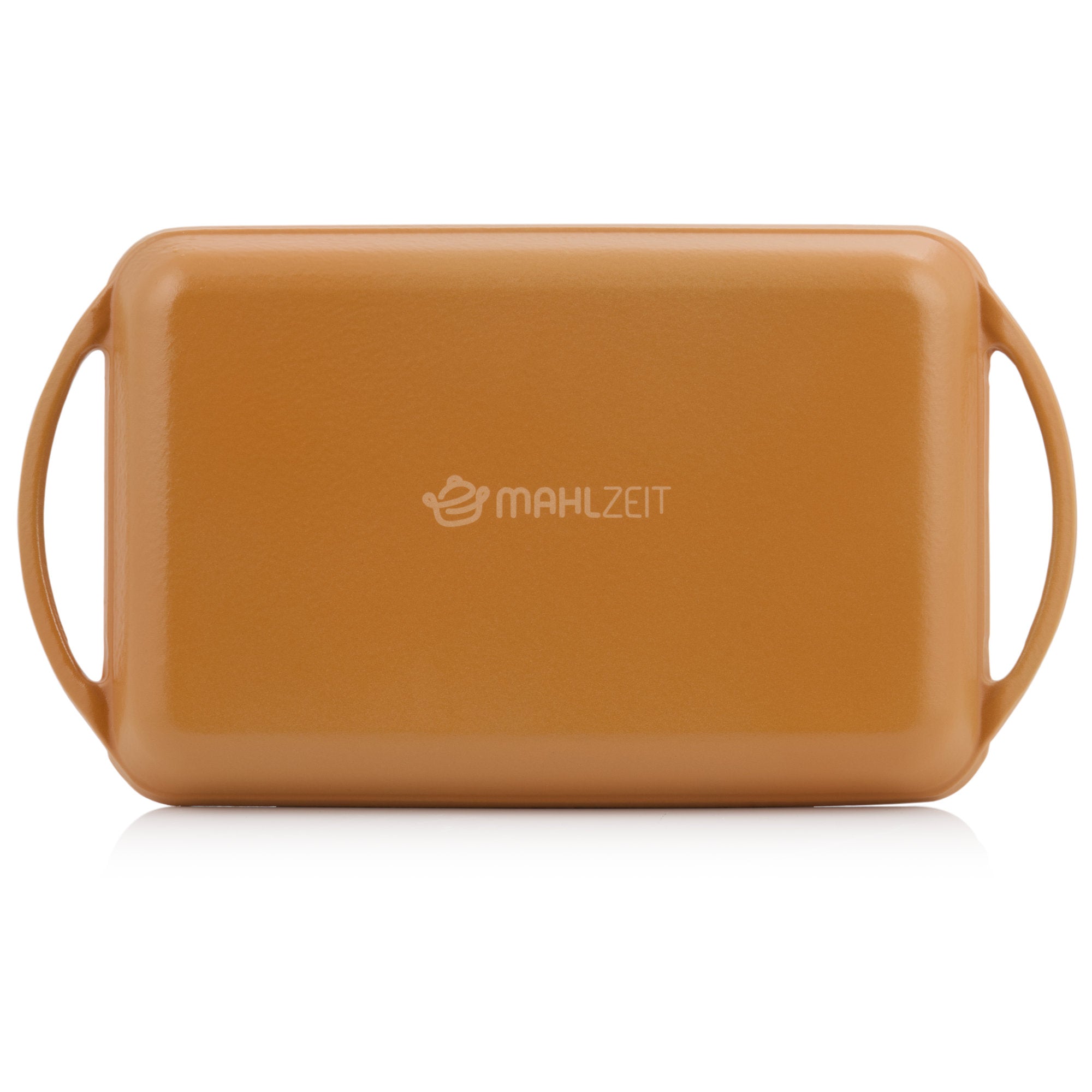 Griddle plate, 39.5 x 22 x 3.5 cm, cast iron, enamelled, including two handles