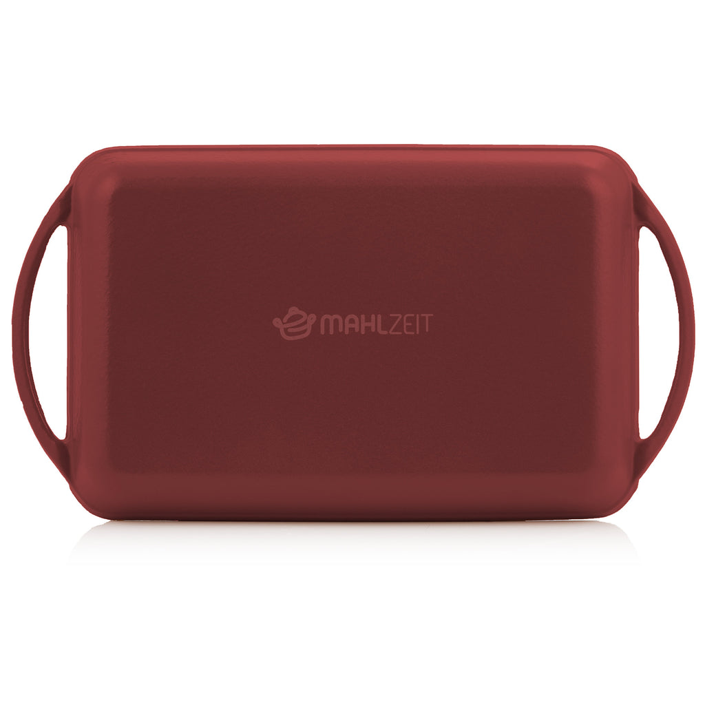 Griddle plate, 39.5 x 22 x 3.5 cm, cast iron, enamelled, including two handles